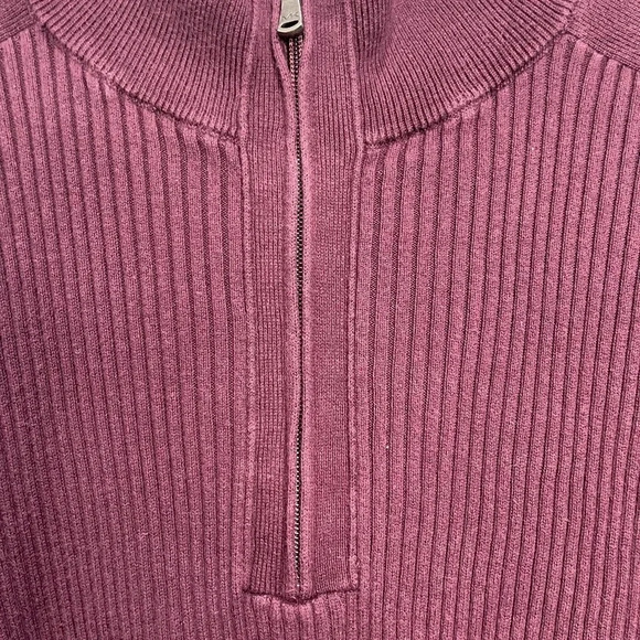 Micheal Kors Burgundy 1/2 Zip Up Sweater size large - Picture 3 of 6